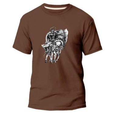 Imagem de Camiseta Algodão Premium Lisa Estampa Digital Cavalo Heroi   - NoBrand