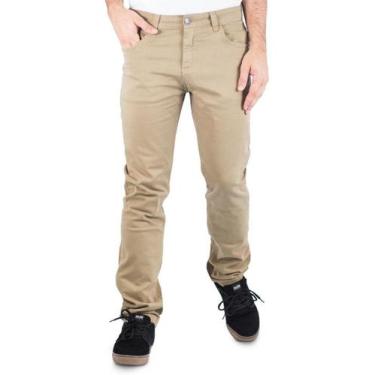 Imagem de Calça Masculina Colorida Brim Tradicional Sarja Barata - R.S MODAS, 36