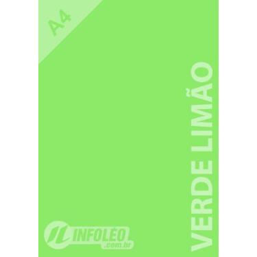 Imagem de Papel Color Plus A4 180g Verde Limão Candy Veneza, 50 Folhas