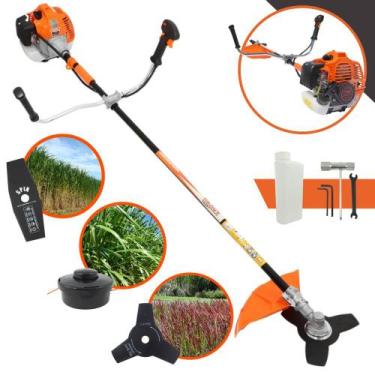 Imagem de Roçadeira Profissional Vulcan VR520H 2T 52CC Lâmina 3 Pontas + Faca de