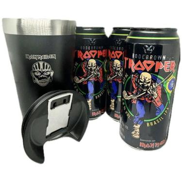 Imagem de 3 Cerveja Trooper Ipa 473ml + Copo Térmico Iron Maiden 500ml - Trooper