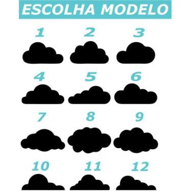 Imagem de Adesivos Decorativos, 50 Nuvens 10cm Escolha Modelo E Cor - Create 