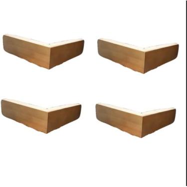 Imagem de Kit Com 8 Pés De 5cm Madeira Cantoneira Mel P/ Poltronas - RGM STORE, 