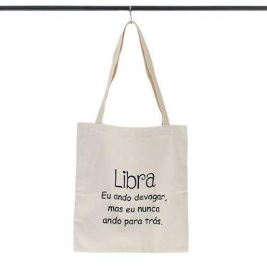 Imagem de Bolsa Ecobag  100% algodão Estampa LIBRA - CARIOCA MAIS