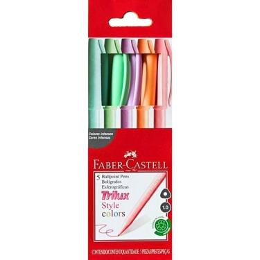 Imagem de Caneta Esferográfica Trilux Style Colors 5 Cores Faber-castell