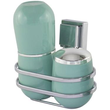 Imagem de Suporte Porta Algodão e Escova Aramado Piatina Fixação ventosa