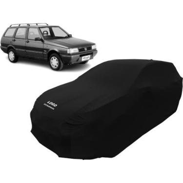 Imagem de Capa Cobrir Carro Antigo Fiat Elba De Tecido Lycra Helanca - Mz, Preta