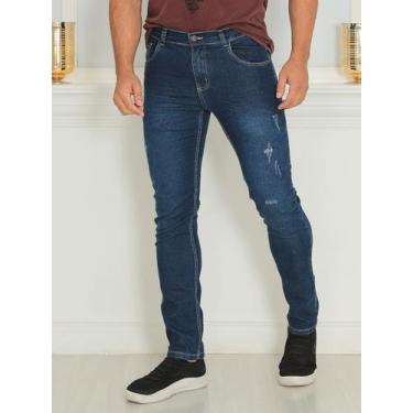 Imagem de Calça Jeans Masculina  Skinny Slim Original com Lycra Elastano Roupas 