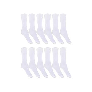 Imagem de Kit 12 Pares de Meias de Futebol Poliamida Juvenil - 33/37