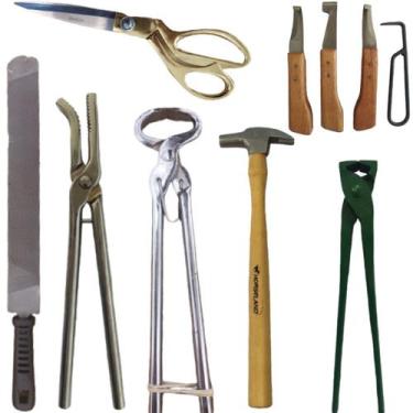 Imagem de Kit casqueamento cavalo ferrageamento casco animais égua mula boi vaca