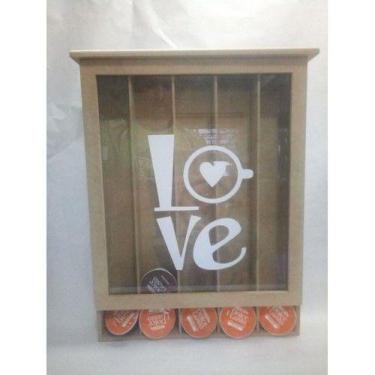 Imagem de Porta Cápsulas Dolce Gusto 40x30cm Para 35 Cápsulas C/ acrílico - MDF 
