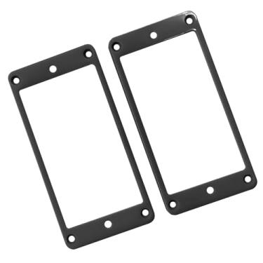 Imagem de Musiin Moldura de captador compatível com Les Paul Epiphone peça de reposição para guitarra captadora, moldura de captação, acessórios de plástico (preto, 2 unidades)