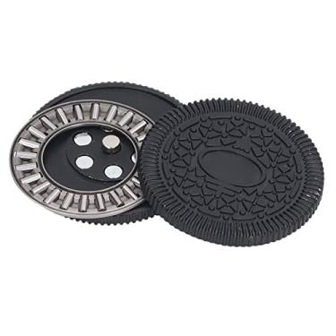 Imagem de Moeda Háptica Deslizante de Metal para Alívio do Estresse, Ansiedade, Brinquedo na Ponta do Dedo para Estudantes Com TDAH e Trabalhadores (Preto)