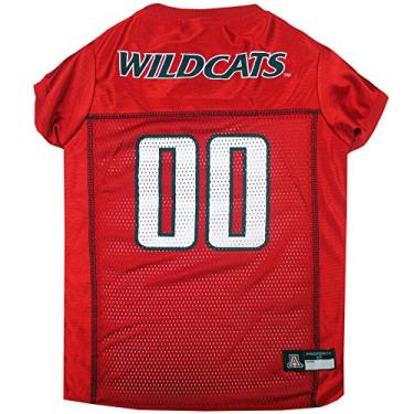 Imagem de NCAA College University of Arizona Wildcats Malha Jersey para Cães e Gatos, X-Grande. Camiseta licenciada para cães grandes com seu time favorito de futebol/basquete universitário