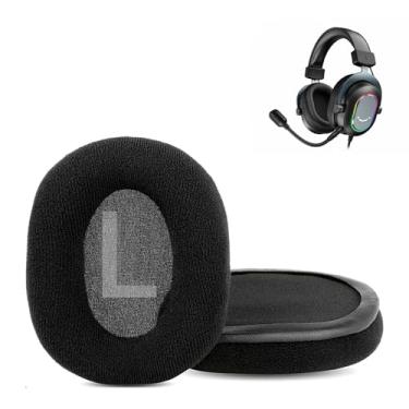 Imagem de HTINDUSTRY Almofadas de substituição compatíveis com Fifine H6 7.1 Surround Sound Gaming Headset Ear Pads com tecido macio e espuma de alta densidade