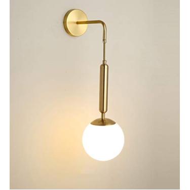 Imagem de Moderno Metal Altura Ajustável Quarto Lâmpada de Cabeceira Sala de Estar Lâmpada de Leitura de Parede Luzes Abajur Esférico de Vidro Lâmpada de Cama Interna Quente