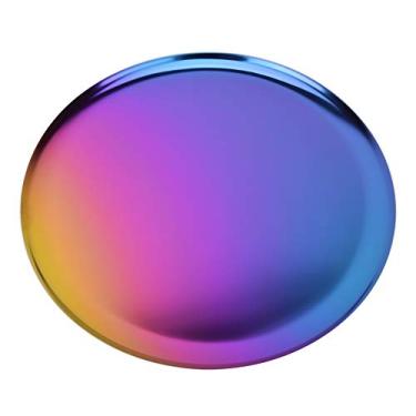 Imagem de Bandeja de Servir de Aço Inoxidável, Prato para Conjunto de chá, Frutas, Doces, Comida, Toalha, Joias, Cosméticos (COLORFUL)