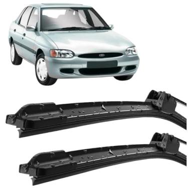 Imagem de Par Palheta Limpador Parabrisa Escort Zetec 1997 A 2002 Silicone Tipo Gancho