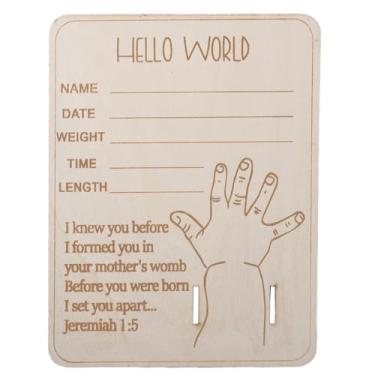 Imagem de Suporte de pulseira de hospital de bebê recém-nascido, suporte de pulseira de hospital de nascimento de bebê, presentes de anúncio de bebê gravados para nova mamãe papai, presentes de Natal para