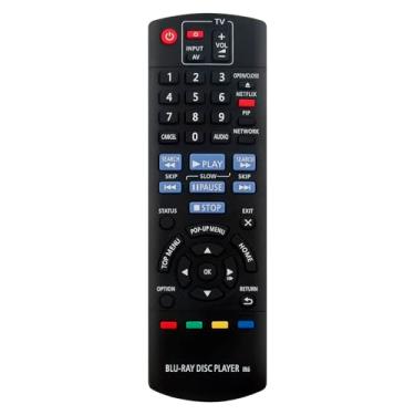 Imagem de Substitua o controle remoto N2QAYB000739 Blue Ray Player para leitor de Blu-Ray Disc Panasonic N2QAYB000734 DMP-BD77 DMP-BD87 DMP-BD871 DMP-BDT87 DMP-DBS100 DMP-BD875 DMP-DB87P-K DMP-BDT87 D87-K