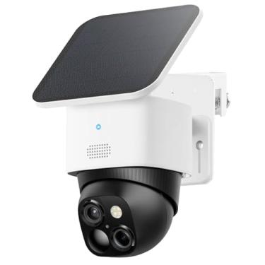 Imagem de Suporte de montagem de calha para Eufy Security SoloCam S340 e E30 - ajustável, à prova de intempéries, instalação sem broca, 1 pacote (branco)