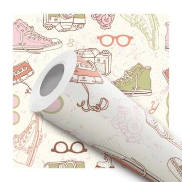 Imagem de Papel De Parede Vinílico Tênis Teen Quarto 5m - Bazar dos Quadros, 5 M