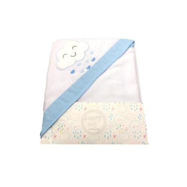 Imagem de Toalha de Banho para Bebê Bordada Menino e Menina 82x70cm - Happy Baby