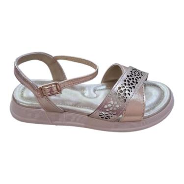 Imagem de Sandália Infantil Pampili Flower Flores Vazadas Dourada (Dourada, BR, Criança de 4 a 8 anos, Numérico, P, 28)