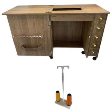 Imagem de Móvel Gabinete Mesa Luxo Para Maquina Costura Brother Bm2800 - Star Co