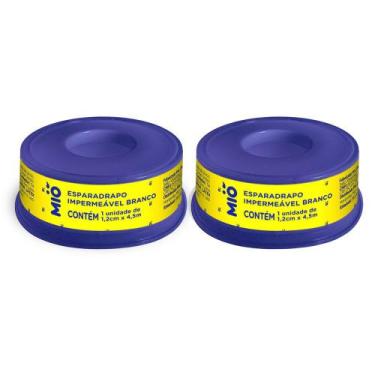 Imagem de Kit 2 Esparadrapo Impermeável Mió Branco 1,2cm X 4,5m 1 Unidade