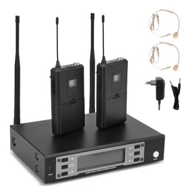 Imagem de Bahkol Microfone Estúdio Profissional, Sem Fio, Headset, 2 Canais, Cardióide, Compatível com Computador Pessoal e Console de Jogos