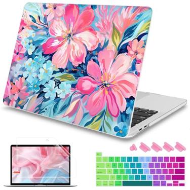Imagem de Mektron Capa para MacBook Pro 16 polegadas A2141 versão 2019 16 polegadas com tela de retina líquida/Touch ID, capa rígida de plástico com película de teclado, protetor de tela e plugue de poeira,