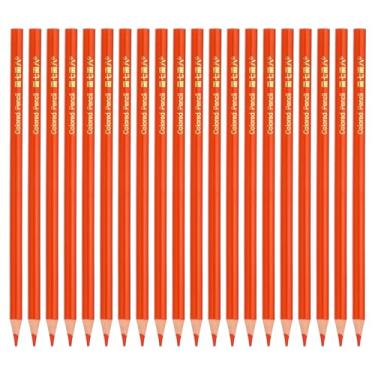 Imagem de PATIKIL Conjunto de lápis de cor laranja, 20 lápis de cor a óleo, lápis de desenho de madeira para artistas, pintura artística