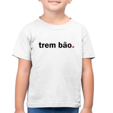 Imagem de Camiseta Algodão Infantil Trem bão - Foca na Moda, Branco, 10