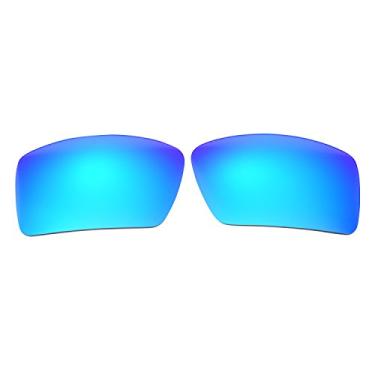 Imagem de NicelyFit Lentes de reposição polarizadas para óculos de sol Oakley Eyepatch 1 e 2 OO9136 com armação de vidro (espelho azul gelo), Azul espelhado, Eyepatch 2