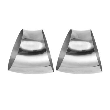 Imagem de Motoforti 2 peças 45 graus mandril curva cotovelo carro modificado tubo de escape tubulação 20.3 cm espessura OD 1,5 mm/16GA 203x239x1,5 mm 304 aço inoxidável tom prata