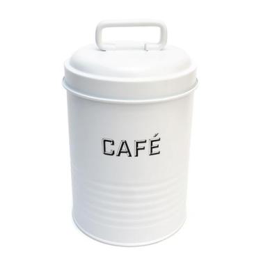 Imagem de Lata de Café 500g Metal Com Alça - Branco - NH - Mai Home