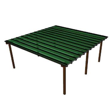 Imagem de Cobertura Policarbonato Alveolar 6,00m x 6,00m - Verde 4mm - RM Polica