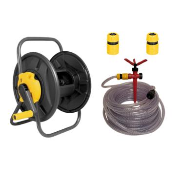 Imagem de Suporte Enrolador S/Rodas + Mangueira 20m Vonder + Irrigador