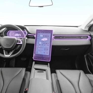 Imagem de LYBQFZ Película protetora de tinta TPU transparente para console central de carro adesivo de tela LCD PPF, para Xpeng G3 2019-2024