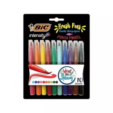Imagem de BIC Caneta Hidrográfica Intensity Ponta Pincel Cartela 10 Cores