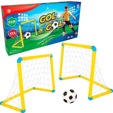 Imagem de Golzinho Trave Futebol Brinquedo Menino Kit Com Bola Gol A Gol - Nig Brinquedos