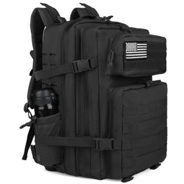 Imagem de Mochila tática Zavothy 45L impermeável para caminhadas preta