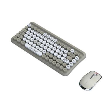 Imagem de Dual Color 85 Teclas Suporte 2.4g Teclado Sem Fio Tablet Com Fio Laptop Escritório Equipado Com Um Mouse Sem Fio