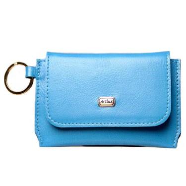 Imagem de Carteira Feminina em Couro Artlux 3067, Azul céu
