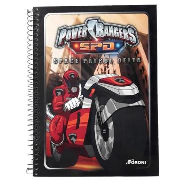 Imagem de Caderno 1x1 Capa Dura Foroni 96 Folhas Power Rangers S.P.D