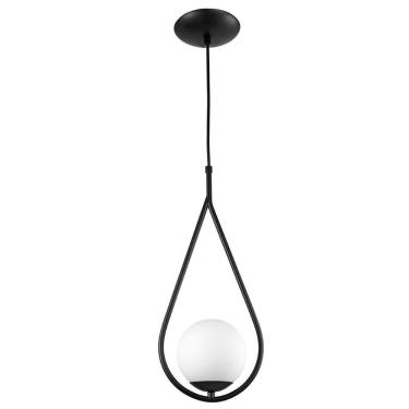 Imagem de Luminária Pendente Aro Gota Orby Preto Magnifico