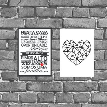 Imagem de Kit 2 Placas Somos Uma Família 18X27Cm