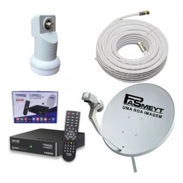 Imagem de Kit Da Nova Antena Parabólica Completa Do 5g C/ Vt 1000 Hd - Visiontec