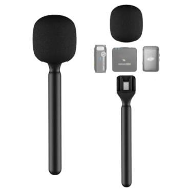 Imagem de Suporte magnético para DJI Mic Mini/1/2/Rode Wireless GO II/Micro/Insta360 Air Handle Rig Entrevista Lavalier Wireless Microfone Adaptador de mão para Hollyland Lark M1/C1/Synco G1/A2